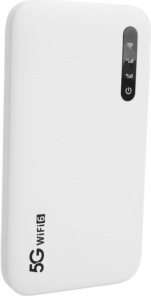 5G WiF 6 Mobile Hotspot, Portable WiF Router with SIM Card Slot, Portable WiF Device for Travel, 16 Connected Devices, 5G Modem Cordless Router, 6100mAh Long Lasting Battery