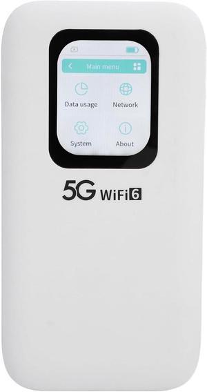 5G 4G Wi Fi LTE Mobile Hotspot, 5G Router with Nano SIM Card Slot, Portable Wi Fi 6 Mobile Hotspot for Travel, 16 Users, 2.01 Inch Screen, for Home Or Everywhere You