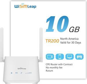4G WiFi Router Cat 6 with Sim Card Slot Homefi Global vSIM CPE Wireless Network and Wired Broadband Mutual Backup Internet Gaming Router 10GB for North America