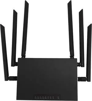 4G Router with 6 Antennae, SIM Card Slot, Multi Device Sharing, 300Mbp Hotspot Router for Europe Asia Version 5 Network Port, Iron Case for Improved Performance (US Plug)