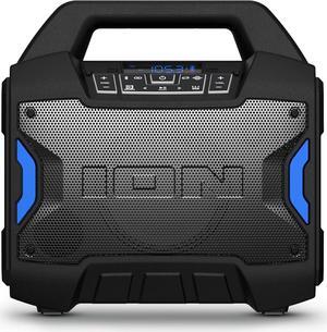 ION Tailgater Boom - Outdoor Portable Bluetooth Speaker with Mic in, FM Radio, USB Port, Battery, IPX5 Water-Resistant, Wireless Stereo-Link, App, 60W