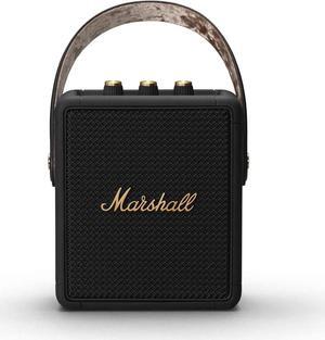 Marshall Stockwell II Portable Bluetooth Speaker, Black and Brass