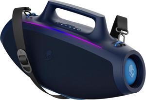 Skullcandy Barrel Bluetooth Boombox Speaker \u2013 Water-Resistant Wireless Portable Speaker, with LED Lightshow Mode, 12 Hour Battery, Multi-Link, & USB-C & USB-A Output Charging
