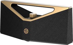 BUGANI Brief Pro Portable Bluetooth Speaker 160W, Hi-Res Audio, 12H Playtime, Loud Speaker with Subwoofer for Jazz, Outdoor Speaker for Camping, Beach, Party, Golden