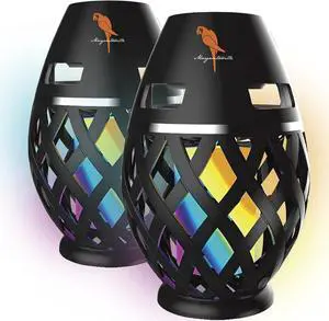 Margaritaville Tiki Torch - Waterproof Bluetooth Speaker, Portable Party Speaker with Multicolor LED Lights, Perfect for Travel, Parties, Yards, and Pools (2 Pack)