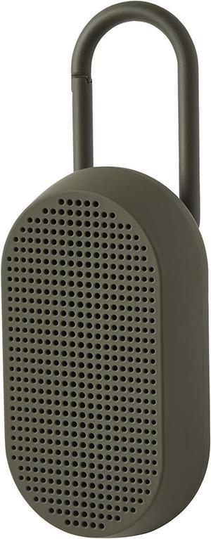 Lexon MINO T Portable Bluetooth Speaker for outdoor use, Water Resistant IPX4 and rechargeable - Khaki