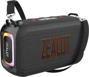 ZEALOT Bluetooth Speaker, Portable Speakers for Home/Outdoor Use, 50W (60W Peak), IPX6 Waterproof, Wireless Dual Pairing, EQ, USB/TF/Line-in/ BT5.3, Travel Speaker Clear Sound with Bass for Party