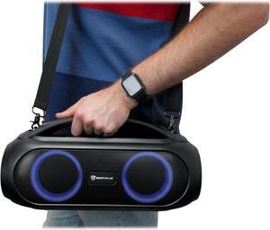 Rockville GO Party MAX BASS Large Portable LED Bluetooth Speaker w/Wireless Link
