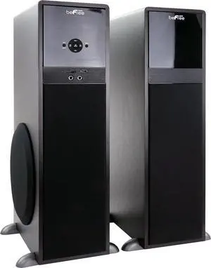 beFree Sound 2.1 Chanel Bluetooth Tower Speakers in Black