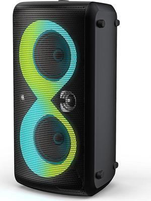 Monster Cycle Plus Bluetooth Speaker, 320W High Power Portable Speaker with 7 Lighting Effects, 108dB Loud Stereo Sound, 24H Playtime, Speakers with Subwoofer for Outdoor, Party