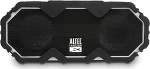 Altec Lansing Mini LifeJacket Jolt Bluetooth Speaker with Qi, Wireless, Waterproof, Portable, Speakers, Loud Volume, Strong Bass, Rich Stereo System, Microphone, 16 Hour Battery, 100 ft Range, Gray