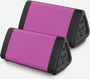 OontZ Angle 3 Bluetooth Speaker, 2 Pack Portable Wireless Bluetooth Speaker, 10 Watts, Crystal Clear Stereo Sound, IPX5 Water Resistant Loud Bluetooth Speakers (Pink-Dual)