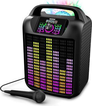 ION Audio ION Rocker Max Portable Bluetooth Karaoke Microphone Lights and Radio for Halloween, Christmas, NYE Party-Powerful 120W Speaker, Black 2