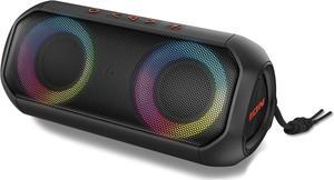 Ion Audio Uber Boom - Water resistant Portable Bluetooth Speaker with Party Lights, Built-in Microphone and Stereo-Link