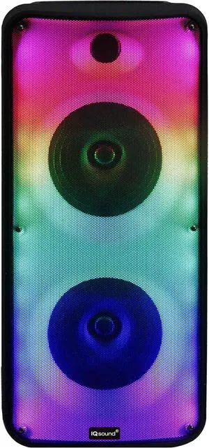 Supersonic IQ-7188DJBT Portable Bluetooth Speaker, 8-Inch, TWS Technology, LED Lights, Multiple Inputs, Mic - Perfect for Any Event