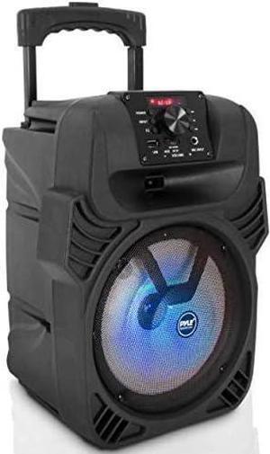 Pyle PPHP844B 400 Watts Portable Indoor Outdoor Bluetooth Speaker System with Rechargeable Battery and Flashing Party Lights (2 Pack)