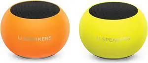 U Speakers Mini Glow in The Dark Portable Wireless Bluetooth Speaker with Magnetic Base, Mic & Selfie Remote Control Active Lifestyle Travel Home Office Bundle with Coordinating Speaker, Pairing