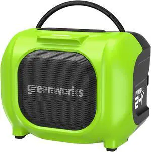 Greenworks 24V Bluetooth Compact Speaker, AC/DC Wireless Portable Worksite Speaker, Tool Only