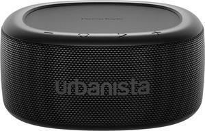 Urbanista Malibu Small Solar Bluetooth Speaker, 20W Wireless Portable Speaker, Infinite Playtime, IP67 Waterproof Speaker for Outdoor, Travel, Dual Pairing Speakers for iPhone, Samsung & More, Black