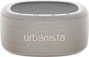 Urbanista Malibu Small Solar Bluetooth Speaker, 20W Wireless Portable Speaker, Infinite Playtime, IP67 Waterproof Speaker for Outdoor, Travel, Dual Pairing Speakers for iPhone, Samsung & More, Grey
