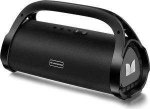 Monster Adventurer Max 100W Bluetooth Speaker, IPX7 Waterproof Large Portable Bluetooth Speakers Stereo Sound, Loud Outdoor Wireless Speaker, 24H Playtime, Fast Charging, Support Mic in, Silver