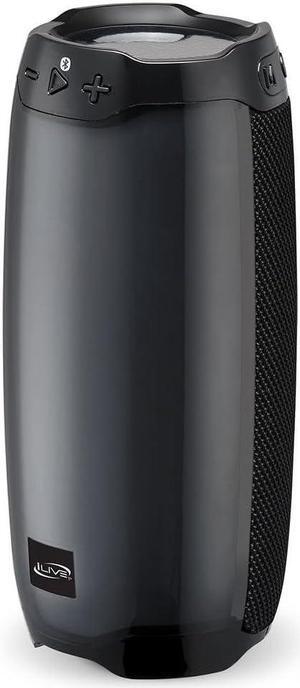 iLive Portable Bluetooth Color Changing Party Speaker, LED Light Effects, ISB212BLK