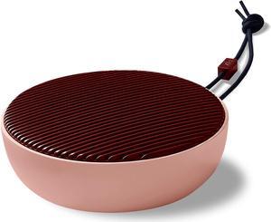 Vifa City Bluetooth Speaker, Portable Wireless Loudspeaker, Bluetooth 5.0 / Dual Pairing / IPX4 Waterproof, HiFi Audio & Built-in Mic Mini Speakers for Travel and Party (Burgundy Blush)