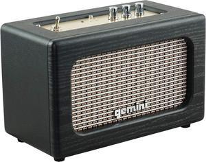 Gemini Sound GTR-100 Retro Bluetooth Portable Speaker, 30W Vintage Stereo , 5.0 Wireless Audio Speaker with Analog Knobs, AUX Input, 8 Hours Playtime, 30 Ft. Wireless Range for Home and Outdoor Use