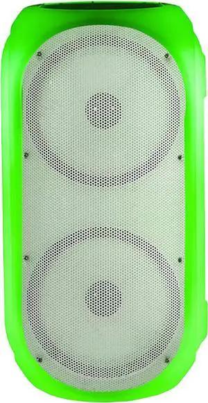 Gemini Sound GC-206BTB Bluetooth Portable LED Light Wireless Battery Powered 500 Watts Party Speakers, USB, SD Card, Mic and Guitar Input with Carry Strap and Remote Control