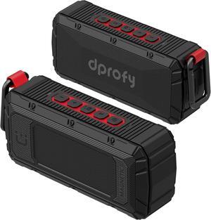 Dprofy 2Pcs Pro Portable Magnetic Bluetooth Golf Speaker Wireless Waterproof IPX6/Shockproof - 3rd Generation Magnetic Golf Speakers for Golf Cart 24 Hour Playtime (2Pcs with TWS & SD Card Function)