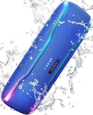 ERKEISEHN Bluetooth Speaker, IPX7 Waterproof Wireless Speaker with Colorful Flashing Light, 25W Super Bass with 24H Playtime, 100ft Bluetooth Range, TWS Pairing for Outdoor, Home, Party, Beach, Travel