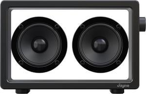 Cassette Portable Bluetooth Speaker, 16W Minimalist Speakers Bluetooth Wireless Loud, HD Powerful Sound and Wide Compatibility V5.3 for Indoor Outdoor - Black
