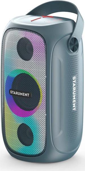 Starument MS-PB55 Party Speaker - Wireless Portable Speaker with Loud HiFi Sound, LED Lights, Cool Unique Design - IPX5 Waterproof, Rechargeable 3600mAh Battery - Compact Home & Outdoor Travel Speaker