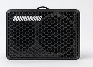 SOUNDBOKS Go - Portable Bluetooth Speaker - USB-C Charging Battery - Compact Performance Speaker for On The Go - Splash and Shockproof - 40 Hours Battery Life - 121 dB (Black)
