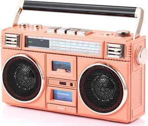 ANTPO Retro Vintage Radio Bluetooth Speakers Vintage Decor Small Wireless Speakers Stereo Radio Portable FM with Rich Bass Speakers Support TF Card for Home/Outdoor/Gift
