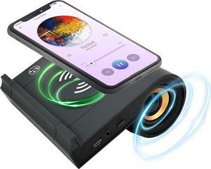 2024 Version - Wireless Portable Speaker, No Bluetooth Connection Needed, Induction Speaker and Wireless Phone Charger, Great for Parties, Make Phone Calls Louder