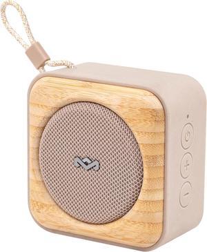 House of Marley Roots Bluetooth Speaker, Portable Wireless, IP67 Waterproof, 10-Hour Playtime, Quick Charge, Party Pair, Bottle Opener, Eco-Friendly, Bamboo Accent (Cream)