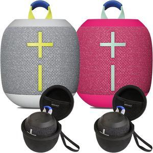 Ultimate Ears WONDERBOOM Wireless Portable Waterproof Bluetooth Speaker, 2-Pack | Bigger, Bassy-er 360 Degree Sound, Outdoor Boost, Podcast Mode | with Signature Series Shockproof Case