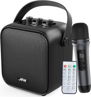 JFH Portable Bluetooth Speaker with Wireless Microphone,80W Peak Speaker with Remote, Bluetooth 5.3 Outdoor Speakers, Wireless Stereo Pairing, Portable Speaker for PartyHome,Travel