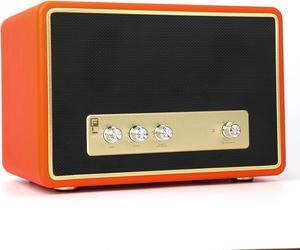Bluetooth Speakers with Subwoofer, 100W Loud Speakers Bluetooth Wireless, BT5.0/Aux/USB C/DSP/2.1 Deep Bass Bluetooth Speakers for Home/Office, Wireless Speaker for PC Gaming/Party/TV (Orange)