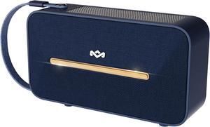 House of Marley Rise Up Solar Bluetooth Speaker, IP67 Waterproof, 14H Playtime, Solar Charging, Quick Charge, Eco-Friendly Recycled Materials, Bamboo Design & Bottle Opener (Blue)