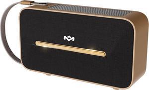 House of Marley Rise Up Solar Bluetooth Speaker, IP67 Waterproof, 14H Playtime, Solar Charging, Quick Charge, Eco-Friendly Recycled Materials, Bamboo Design & Bottle Opener (Signature Black)