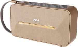 House of Marley Rise Up Solar Bluetooth Speaker, IP67 Waterproof, 14H Playtime, Solar Charging, Quick Charge, Eco-Friendly Recycled Materials, Bamboo Design & Bottle Opener (Cream)