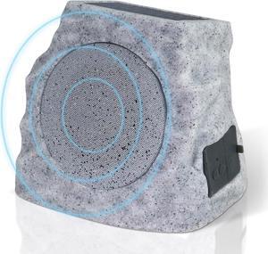 Outdoor Rock Speaker Bluetooth for Garden Patio Party Pool, Waterproof, Solar Powered with Rechargeable Battery, Technology Bluetooth Speakers with 7 Colors for All Seasons