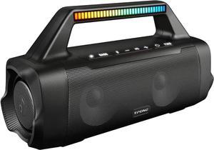 Bluetooth Speakers, Outdoor Portable Wireless Speaker with Subwoofer, IPX6 Waterproof, 80w (Peak) Loud Stereo Sound, Deep Bass with Rhythm Lights for Home Party Beach Camping