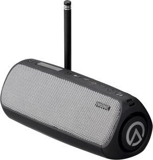 Saver By Emsonic - Portable Bluetooth Speaker, Waterproof Speaker with Carbon Monoxide Detector & FM Radio - 24-Hour Playtime, 40W Powerfull Sound & Deep Bass - Gray