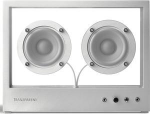 Transparent Speaker - Clear Speaker with Multi-Room Audio, Upgradable Tech, Room Filling Sound - Tempered Glass & Aluminium Design - Bluetooth 5.0 Connectivity - Metal