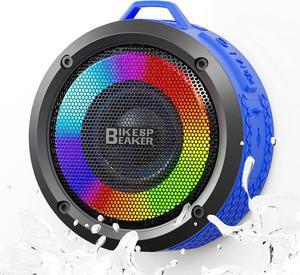 Bluetooth Shower Speaker, Upgraded Portable Shower Speakers Wireless Bluetooth 5.4, IP7 Waterproof Speakers with LED Lights, 12H Playtime, Suction Cup, Lanyard, Handsfree for Pool Bathroom Beach, Blue