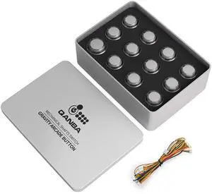 QANBA Gravity KS RGB LED Illuminated Buttons Snap-in Mechanical Pushbutton (Boxed (Clear R02(12pcs))