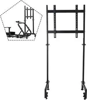 Minneer Monitor Stand Accessories of 50mm Round Tube Racing Simulator Cockpit Fit for Dardoo/Anman/Marada Racing Stand,Height Adjustable Display TV Mount,Suitable for Gaming Wheel Stand